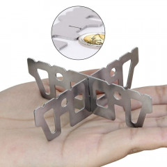 KOMIRO KOMIRO Gaskocher Kreuz Stander Alkohol Topfkreuz Tragbar Edelstahl Alcohol Stove, (1-St)  KOMIRO Газовая плита Cross Stander Алкогольный горшок Крестовая портативная спиртовая плита из нержавеющей стали (1 шт.)