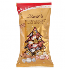 Lindt Weihnachtsmix Mini Kugeln Glamour 268g, Линдт Новогодний подарочный набор Мини-шариков Lindt Glamou, 268 граммr