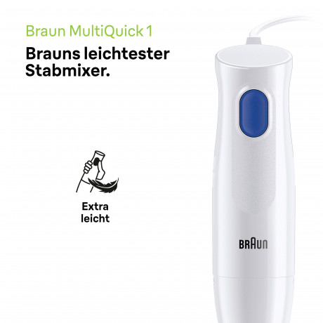 Braun Braun Stabmixer MQ10.202M WH MultiQuick 1, 450 W Погружной блендер Braun MQ10.202M WH MultiQuick 1, 450 Вт