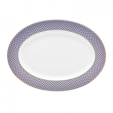Rosenthal Rosenthal Francis Carreau Bleu Platte 34x24,5 cm Rosenthal Francis Carreau Bleu тарелка 34x24,5 см
