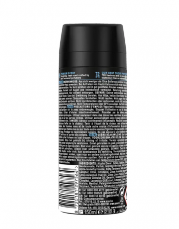 AXE Premium Bodyspray Aqua Bergamot 150ml, Дезодорант спрей со свежими нотами шалфея и бергамота, из коллекции AXE Fine Fragrance, без солей алюминия, защита до 72ч, 150мл