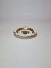 Пепельница винтажная Winterling Engen, белый фарфор с золотым декором &quot;Герб Вены, 10,5 x 1,5 см, Германия, 1960-70гг.