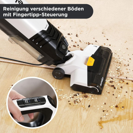 Eureka! Eureka! Akku-Hand-und Stielstaubsauger Ideal fur Hartboden, Teppiche, Tierhaare, 550,00 W, beutellos, mit Doppeltank und Selbstreinigung Ideal fur Haustiere und Familie Эврика! Беспроводной ручной пылесос, идеально подходит для твердых полов, ков