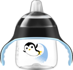 Philips AVENT „Pinguin“-Стаканчик для питья	: Sip, No Drip Becher 200ml (schwarz), 1 шт