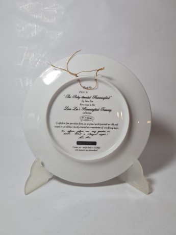 W.L.George Fine China by Lena Liu Яркая декоративная тарелка "Колибри", 20см, Германия, 1960-70гг.