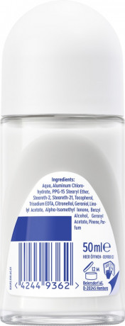 NIVEA Fresh Rose Touch Anti-Transpirant Roll-On, 50 ml, Нивеа Антиперспирант ролик, аромат розы, формула INFINIFRESH, 72ч защита, 50 мл