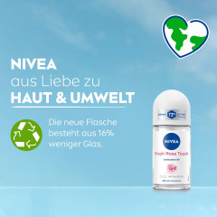 NIVEA Fresh Rose Touch Anti-Transpirant Roll-On, 50 ml, Нивеа Антиперспирант ролик, аромат розы, формула INFINIFRESH, 72ч защита, 50 мл