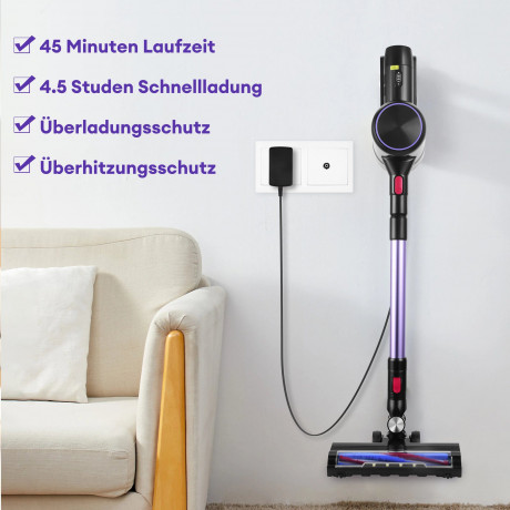 CkeyiN CkeyiN Akku-Handstaubsauger 28kPa Saugleistung, Kabelloser, leistungsstarker Staubsauger, 250,00 W, LED-Beleuchtung, 4-Schicht-Filtersystem  Беспроводной ручной пылесос CkeyiN, мощность всасывания 28 кПа, беспроводной, мощный пылесос, 250,00 Вт, св