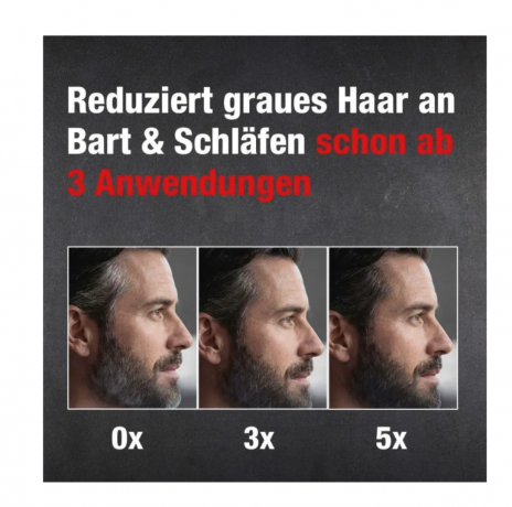 Alpecin Shampoo Grey Attack Bart & Schlafen Color Booster, 50 ml, оттеночный шампунь для бороды и висков для мужчин (Германия), 50 мл, постепенное закрашивание седины, натуральный тёмный оттенок, без силиконов