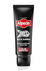 Alpecin Shampoo Grey Attack Bart &amp; Schlafen Color Booster, 50 ml, оттеночный шампунь для бороды и висков для мужчин (Германия), 50 мл, постепенное закрашивание седины, натуральный тёмный оттенок, без силиконов