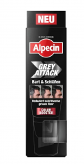 Alpecin Shampoo Grey Attack Bart &amp; Schlafen Color Booster, 50 ml, оттеночный шампунь для бороды и висков для мужчин (Германия), 50 мл, постепенное закрашивание седины, натуральный тёмный оттенок, без силиконов