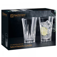 Nachtmann Nachtmann Classix Universalbecher Glas Set 2-tlg. h: 129 mm / 344 ml Универсальный набор стаканов для кружек Nachtmann Classix, 2 шт. высота: 129 мм / 344 мл