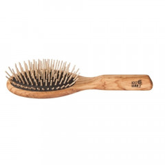 Kostkamm Holzburste gerade Holznoppe oval  Деревянная щетка прямая деревянная ручка овальная