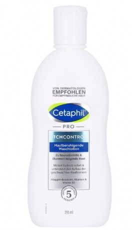 Cetaphil Pro Itch Control Waschlotion 295ml, Лосьон для очищения чувствительной и атопичной кожи (Германия), успокаивающий уход против сухости и зуда, для лица и тела, 295 мл