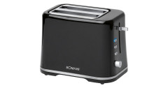 Bomann Bomann Toaster TA 1577 CB schwarz/silber, 870 Watt, fur 2 Scheiben Toast  schwarz/silber Тостер Bomann TA 1577 CB черный/серебристый, 870 Вт, на 2 ломтика тостов