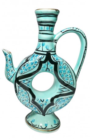 Azouz Kharraz, Винтажный кувшин фарфоровый с позолотой в арабском стиле 20см, Тунис, 1970-80г.