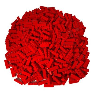 LEGO LEGO 1x4 Steine Rot - 100 Stuck - Red bricks 3010 LEGO 1x4 кирпичи красные - 100 штук - Красные кирпичи 3010
