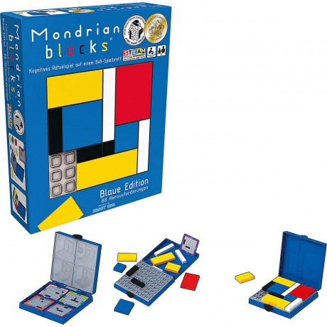 Asmodee Brettspiel Mondrian Blocks Blaue Edition Настольная игра Mondrian Blocks Blue Edition