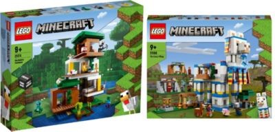 LEGO 2er Set: Minecraft 21174 Das moderne Baumhaus + Das Lamadorf Набор из 2 предметов: Minecraft 21174: Современный дом на дереве + деревня лам