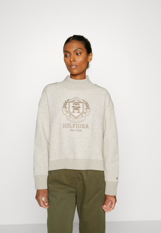 Tommy Hilfiger CREST Sweatshirt heathered oatmilk КРЕСТ Толстовка овсяное молоко