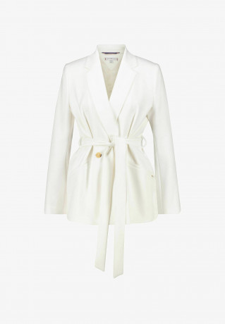 Tommy Hilfiger BELTED Short coat ecru ПОЯС Короткое пальто экрю