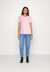 Tommy Hilfiger NEW CREW NECK TEE Basic T-shirt classic pink ФУТБОЛКА NEW CREW NECK Базовая футболка классический розовый