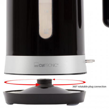 CLATRONIC CLATRONIC Wasserkocher WK 3452 schwarz, Wasserkocher 1,8L mit verdecktem Heizelement Чайник CLATRONIC WK 3452 черный, чайник 1,8 л со скрытым нагревательным элементом