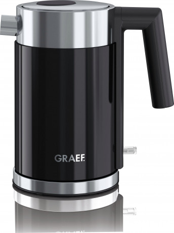 Graef Graef Wasserkocher WK 402, 1 l, 1850 W, Edelstahl, schwarz schwarz Чайник Graef WK 402, 1 л, 1850 Вт, нержавеющая сталь, черный