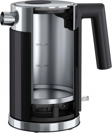Graef Graef Wasserkocher WK 402, 1 l, 1850 W, Edelstahl, schwarz schwarz Чайник Graef WK 402, 1 л, 1850 Вт, нержавеющая сталь, черный