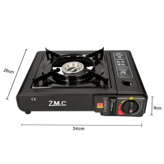 ZMC ZMC Gaskocher Campingkocher Gaskocher + Transportkoffer Warmeleistung: 2,2KW, Kochfeld 1 Flammig Kocher Herd Kartuschenkoche Outdoor Camping Gas  Газовая плита ZMC, походная плита, газовая плита + чемодан для транспортировки, тепловая мощность: 2,2 кВ