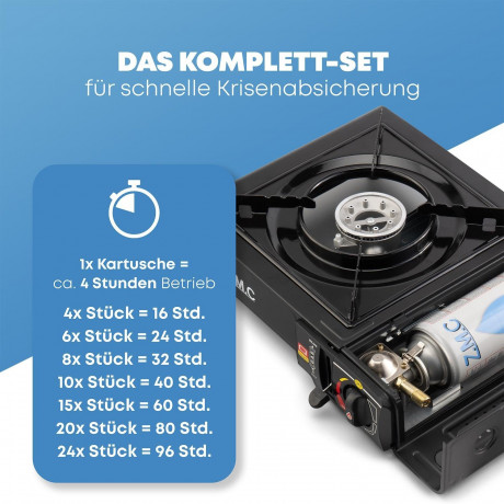 ZMC ZMC Gaskocher Campingkocher Gaskocher + Transportkoffer Warmeleistung: 2,2KW, Kochfeld 1 Flammig Kocher Herd Kartuschenkoche Outdoor Camping Gas  Газовая плита ZMC, походная плита, газовая плита + чемодан для транспортировки, тепловая мощность: 2,2 кВ