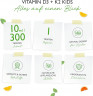 Vit4ever Kids, Витамин D3 + K2 для детей, капли 500 МЕ D3 и 25 мкг K2 MK7, витамин D3 детям для иммунитета и костей, с MCT маслом, 10 мл, 300 капель