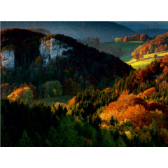 CALVENDO Puzzle CALVENDO Puzzle Herbstfarben im Jura (Schweiz) Пазл CALVENDO Puzzle Краски осени в Юре (Швейцария)