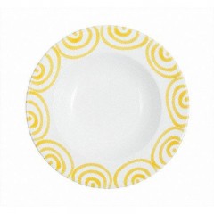Gmundner Keramik Gmundner Keramik Gelbgeflammt Suppenteller Gourmet d: 24 cm / h: 4 cm Керамическая тарелка Gmundner для гурманов с желтым пламенем д: 24 см / высота: 4 см
