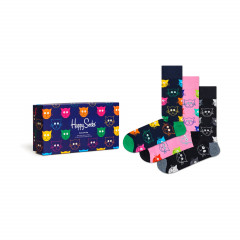 Happy Socks Socken #x27;3-Pack Mixed Cat Socks Gift Set#x27; 36-40 носки #x27;подарочный набор из 3 носков для кошек #x27;
