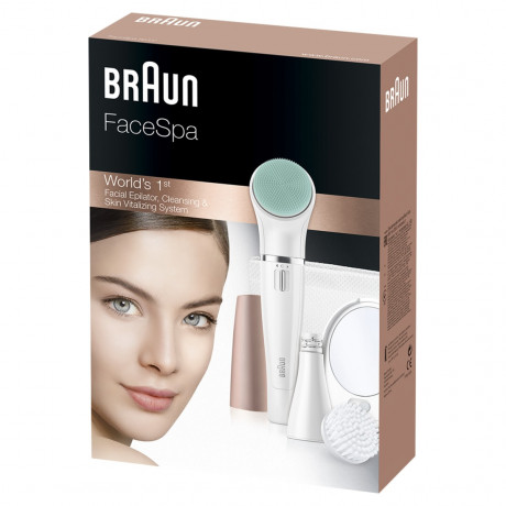 Braun Gesichtsreinigungsburste und -epilierer quot;Face 851vquot; in Weiss  Щетка для очищения лица и эпилятор &quot;Face 851v&quot;; в белом