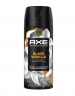 AXE Premium Bodyspray Black Vanilla 150ml, Премиальный спрей для тела «Черная ваниль», без алюминия, защита до 72ч, 150мл