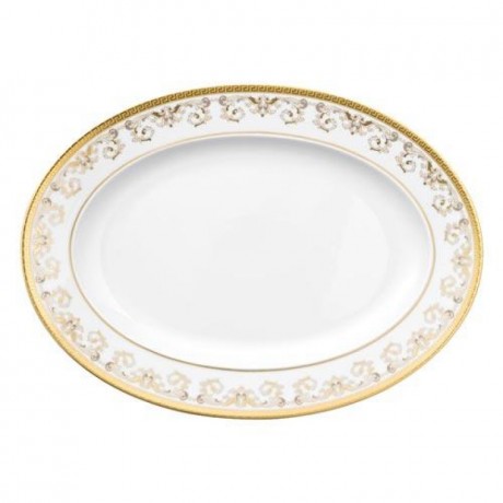 Rosenthal meets Versace Rosenthal Versace Medusa Gala Gold Platte 34 x 24,5 cm Rosenthal Versace Medusa Gala Золотая тарелка 34 x 24,5 см