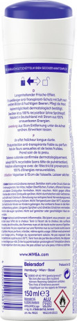 NIVEA Fresh Sensation Anti-Transpirant Spray, 150 ml, Нивеа Антиперспирант спрей, аромат цветов и ягод, формула INFINIFRESH, 72ч защита, 150 мл
