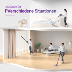oyajia oyajia Akku-Stielstaubsauger kabellos 6in1 Freistehender Akkusauger 25,9V, 235,00 W, beutellos, 50Min. Laufzeit fur Hartboden, Teppich, Tierhaare Blau Беспроводной пылесос oyajia с ручкой, беспроводной отдельностоящий беспроводной пылесос 6-в-1, 25