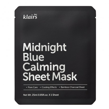 Dear Klairs Midnight Blue Calming Sheet Mask  Успокаивающая тканевая маска Midnight Blue