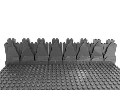 LEGO LEGO Felsen Dunkelgrau 2x4x6 Berg - Rock Panel 47847 - 10x LEGO Rock Dark Grey 2x4x6 Mountain — каменная панель 47847 — 10x
