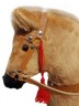 Erst-Holz Grosses Pluschpferd wie Haflinger Schaukelpferd Holzpferd hellbraun Большая плюшевая лошадка