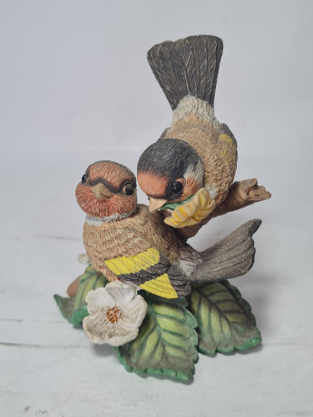 Фигурка винтажная H.C./ Flowered With Love "Две птички на ветке", керамика, 9.5 см, Китай, 1996г.