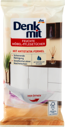 Denkmit Feuchttücher Möbelpflege, 24 St Влажные Салфетки для ухода за мебелью, 24 шт