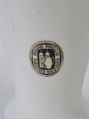 Ваза винтажная Bareuther Waldsassen Bavaria с золотым кантом, небольшая, фарфор, 13 см, Германия, 1970-80гг.