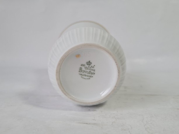 Ваза винтажная Bareuther Waldsassen Bavaria с золотым кантом, небольшая, фарфор, 13 см, Германия, 1970-80гг.