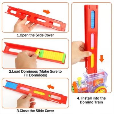 frler Domino Zug Dominosteinen Spielzeug Set Spielzeugautos fur Kinder Домино поезд домино игрушечный набор машинки для детей