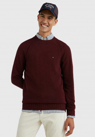 Tommy Hilfiger C-NECK Jumper deep rouge heather C-ШЕЯ Джемперы темно-красный вереск