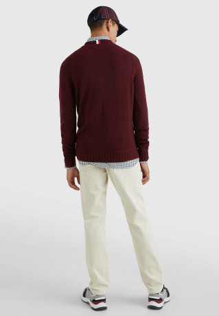 Tommy Hilfiger C-NECK Jumper deep rouge heather C-ШЕЯ Джемперы темно-красный вереск